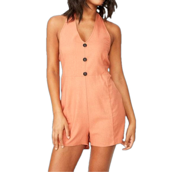 Cotton On NWT Sunburn Woven Sasha Halter Neck Playsuit Romper Size XS - Picture 1 of 15